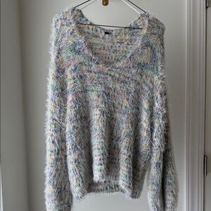 Free People Multicolor Fuzzy Women's Sweater